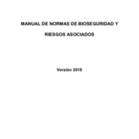 MANUAL DE NORMAS DE BIOSEGURIDAD Y RIESGOS ASOCIADOS